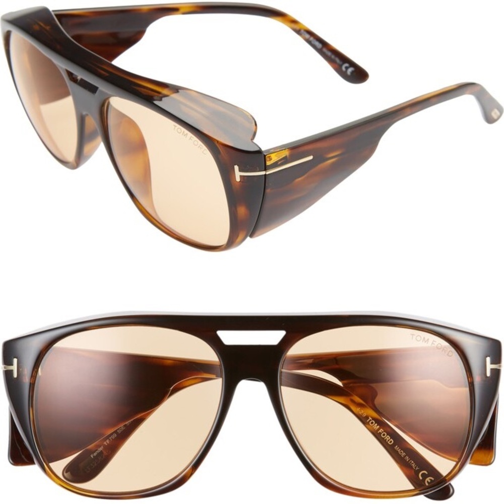 New! Unisex Tom Ford Fender Tortoise Shell Sunglasses